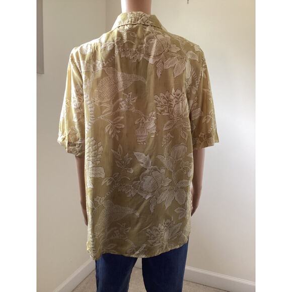 ETHNC olive-green, floral print,intricate beadwork embellishments women’s sz L - Picture 2 of 6